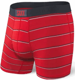 SAXX Vibe Boxer Brief Red Shallow Stripe