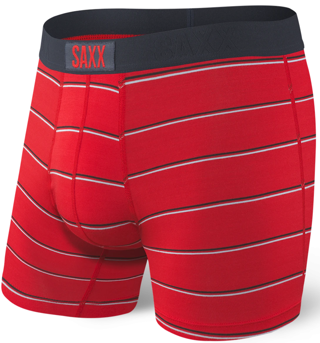 SAXX Vibe Boxer Brief Red Shallow Stripe