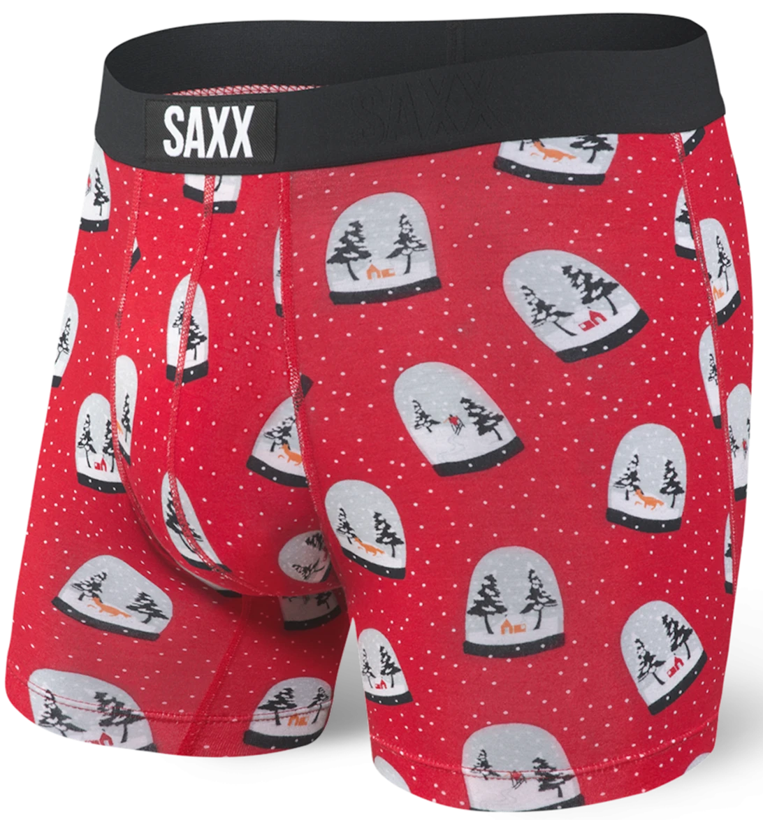 SAXX Vibe Boxer Brief Red Snow Globes